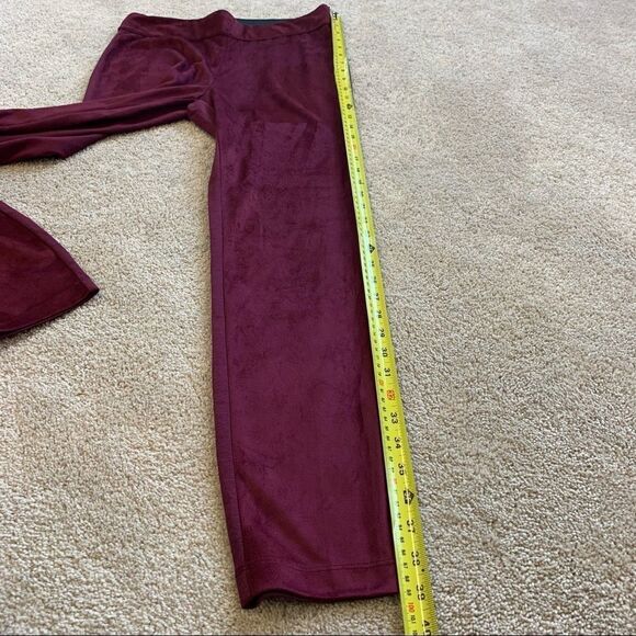 Joe Fresh Burgundy Maroon faux Suede Leggings Sz M - Picture 6 of 6